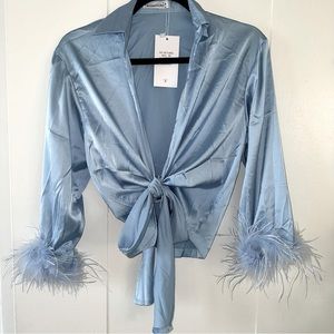 Rumored Sky Blue Studio 54 Top NWT